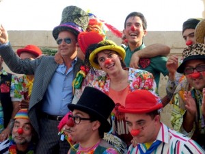 clown con sindaco